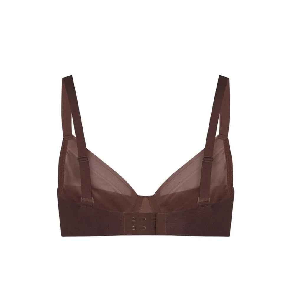 Skims Fits No Show Molded Unlined Demi Bra - New - Cocoa - 34D